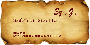 Szécsi Gizella névjegykártya
